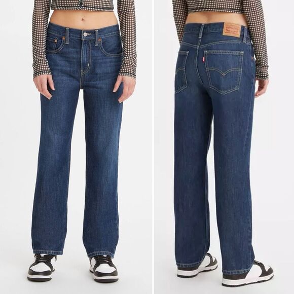 Levi’s Low Pro Straight Leg Jeans Women’s Size 27 Dark Wash 100% Cotton Denim - Picture 12 of 12